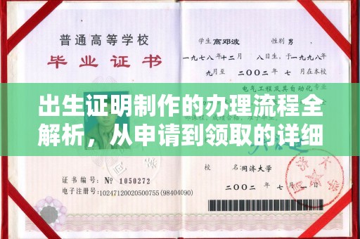 永吉出生证明制作的办理流程全解析，从申请到领取的详细指南